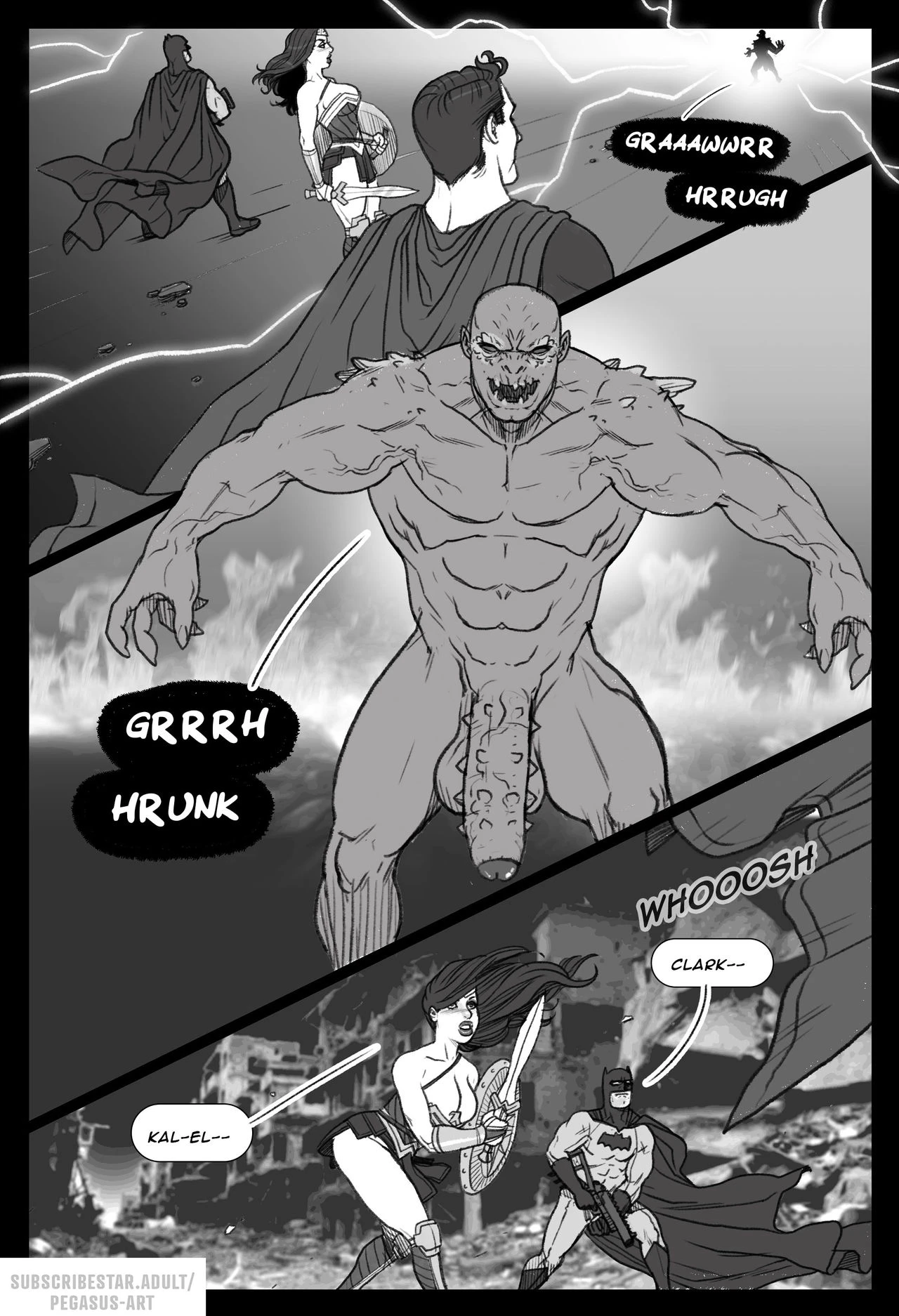 Wonder Woman vs Doomsday porn comic picture 5