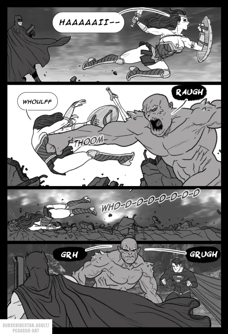 Wonder Woman vs Doomsday porn comic picture 7