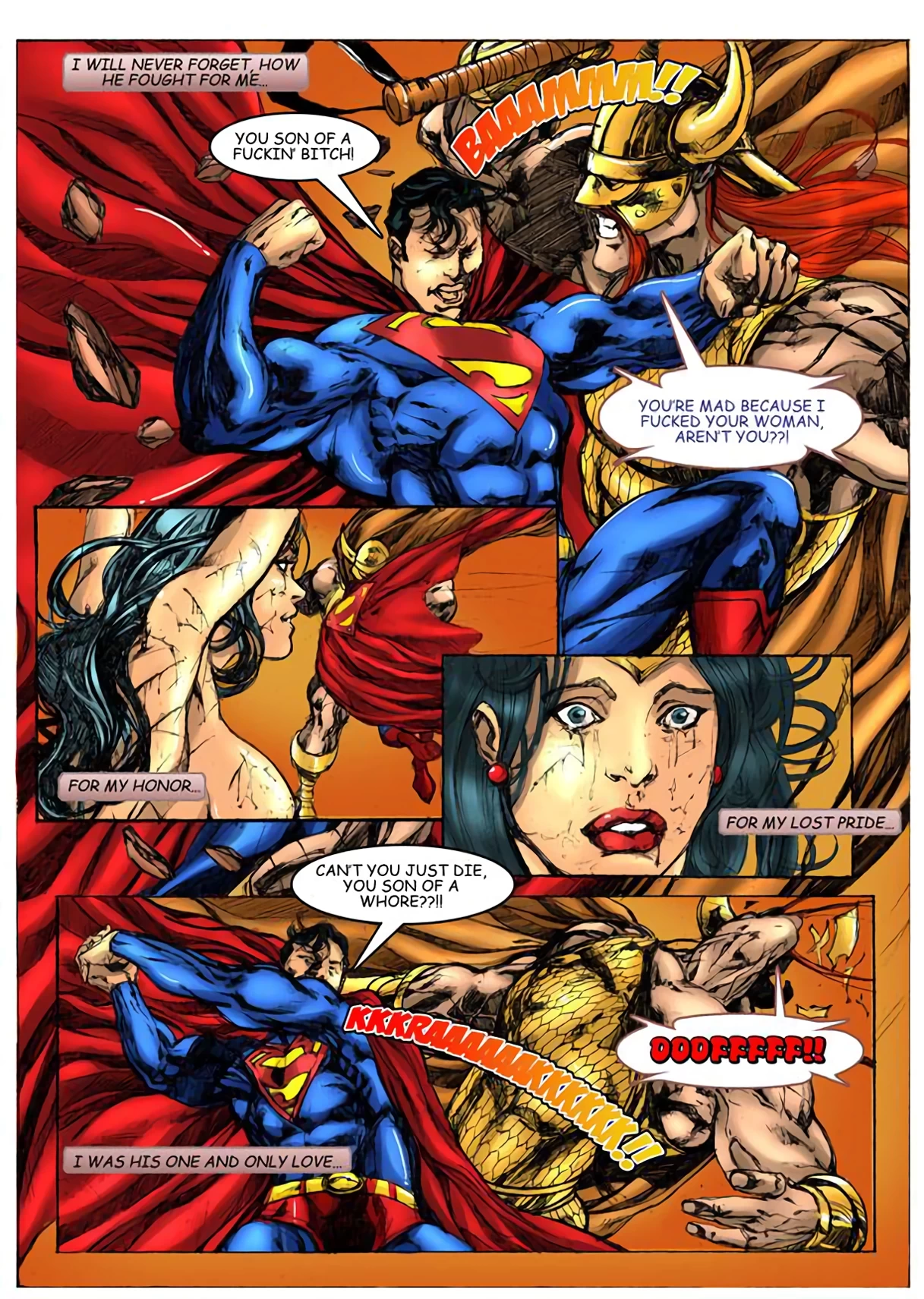 Wonder Woman vs Warlord porn comic picture 32