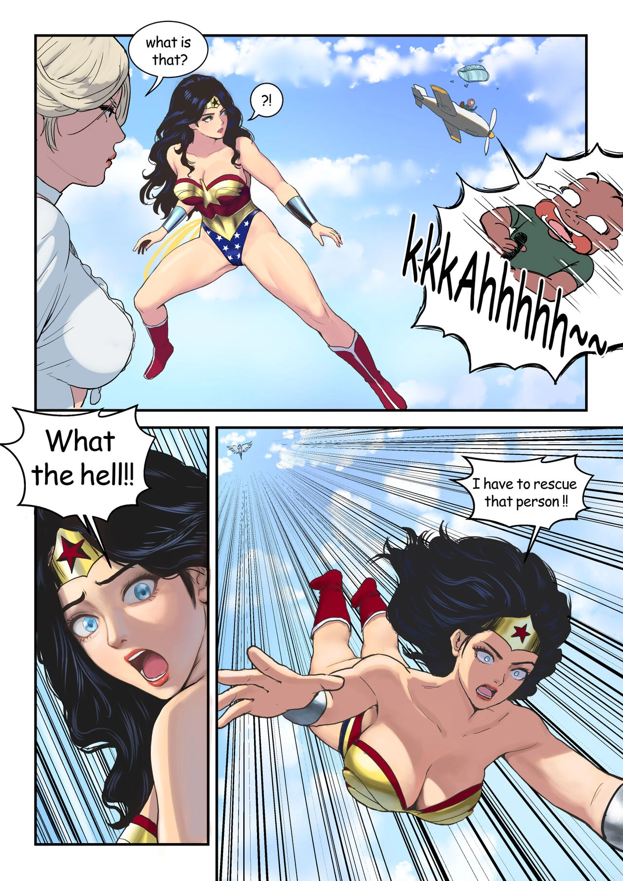 Wonder Woman's strange felt porn comic picture 6