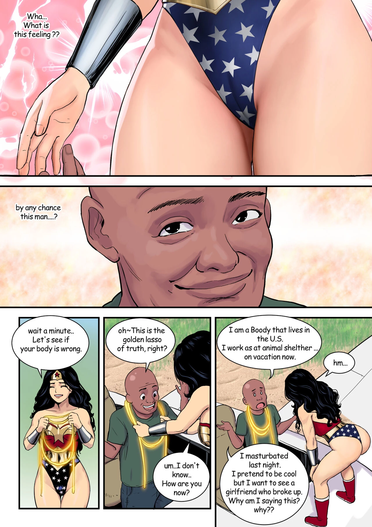 Wonder Woman's strange felt porn comic picture 9