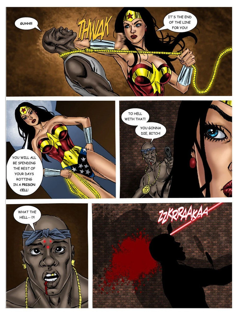 WonderWoman - In The Clutches Of The Predator Part 1 porn comic picture 11