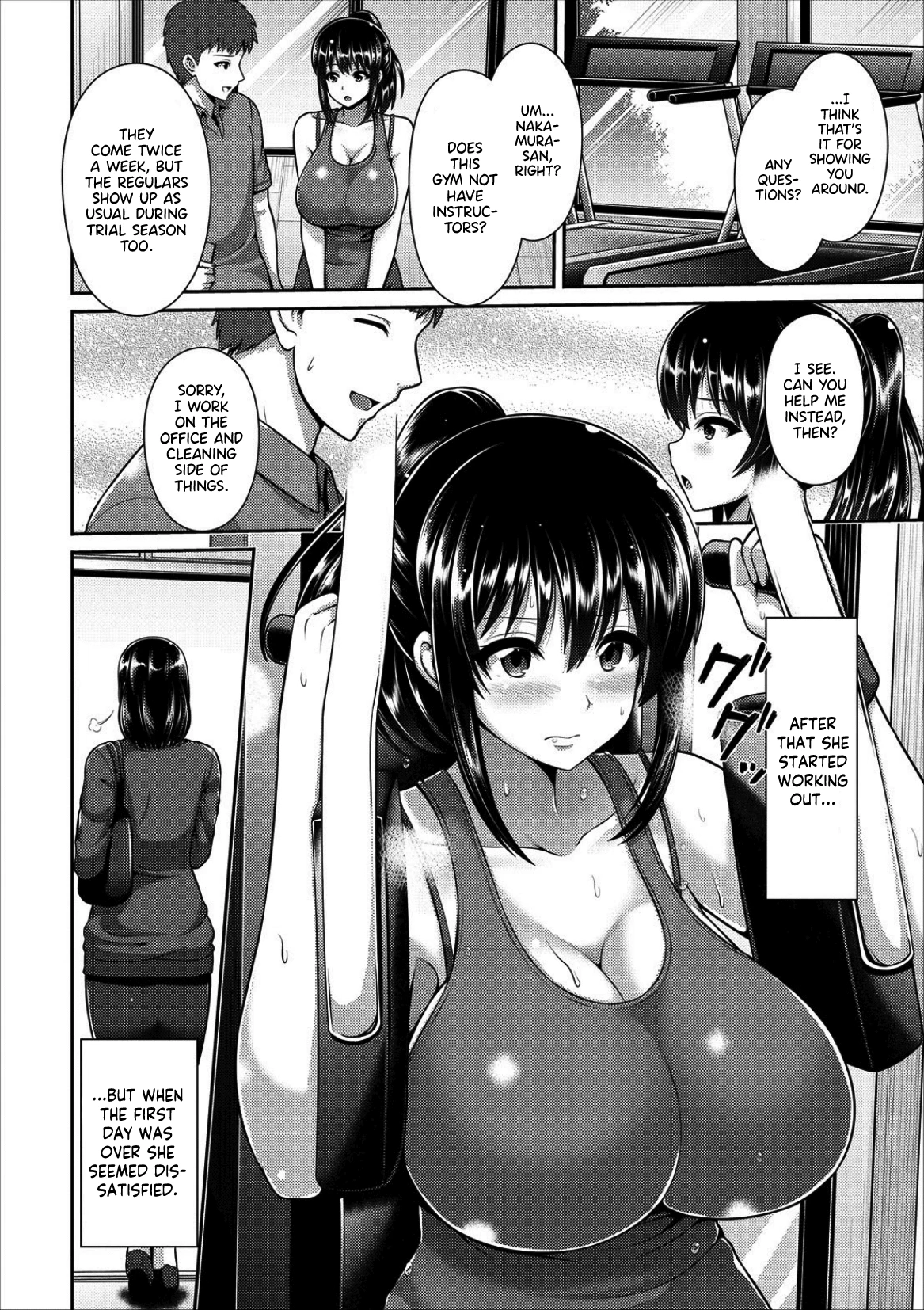 Workout Trial! Sweaty Sex at the Gym! | Taiken Sounyuu! Gym de Asedaku SEX! porn comic picture 2