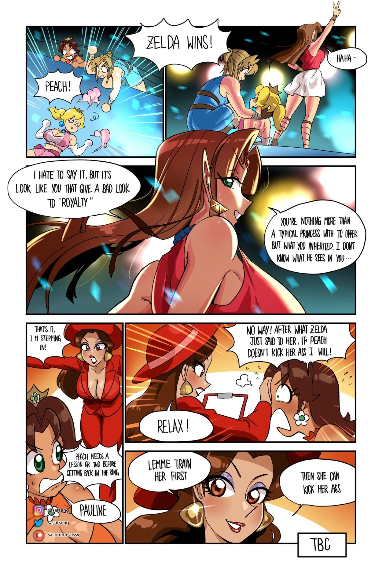 Wrestling Princess porn comic picture 31