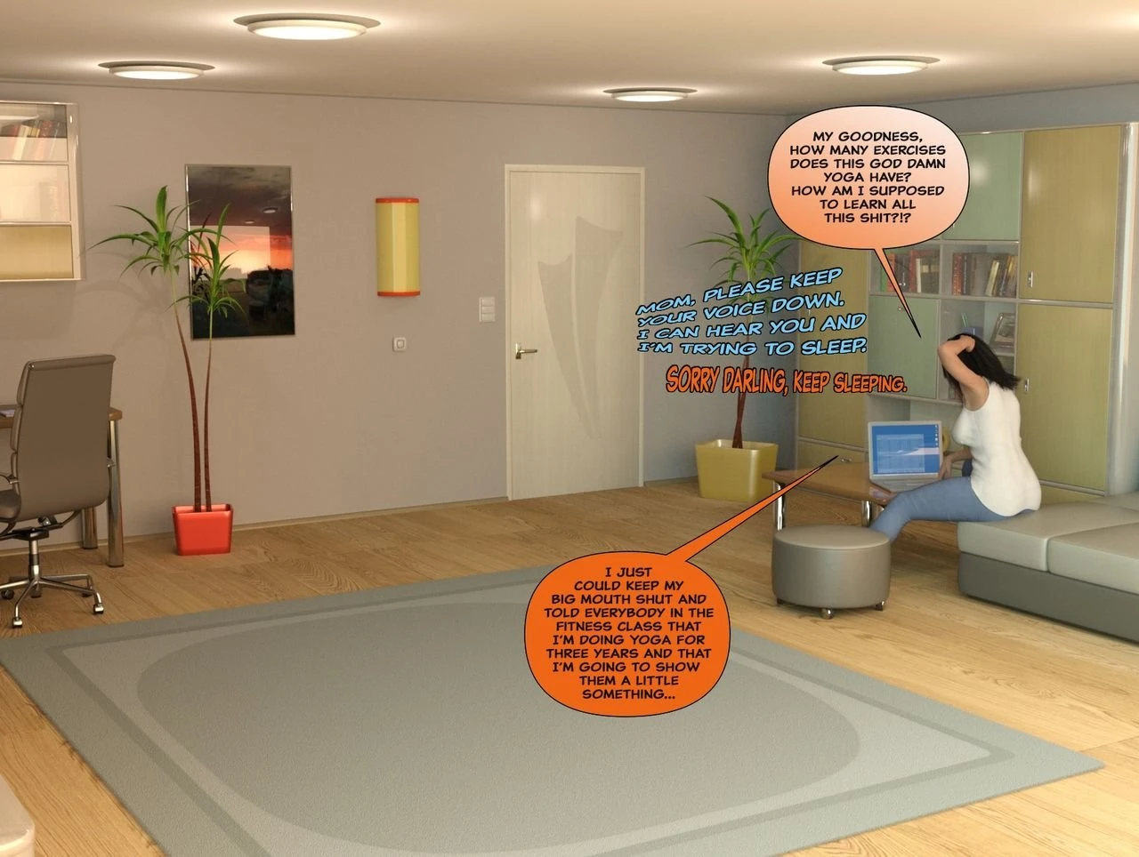 Yoga Mom porn comic picture 1