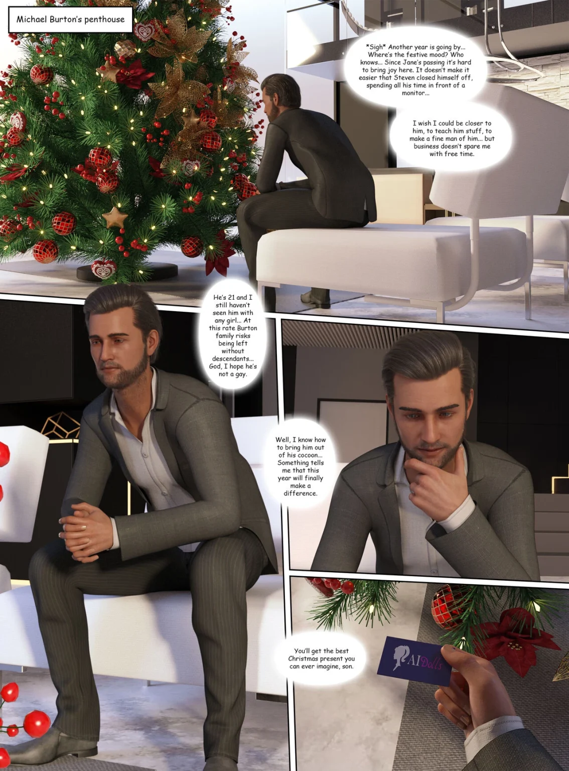 You're a Doll for Christmas porn comic picture 1