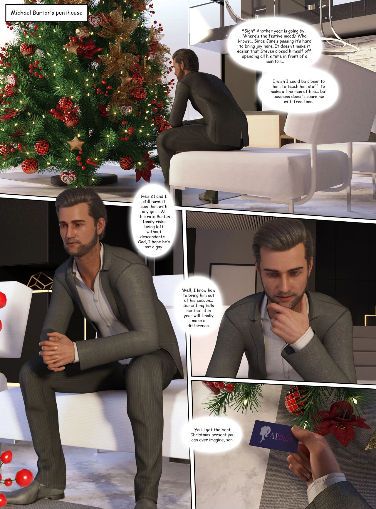 You're a Doll for Christmas porn comic picture 1