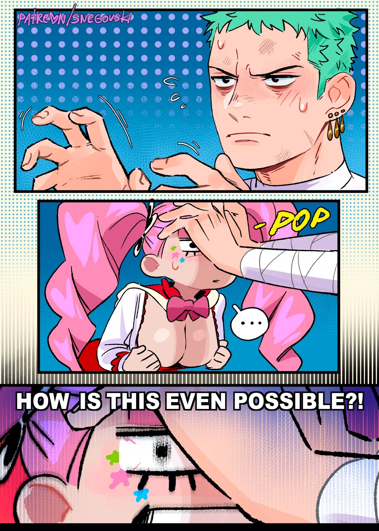 Zoro x Perona porn comic picture 2
