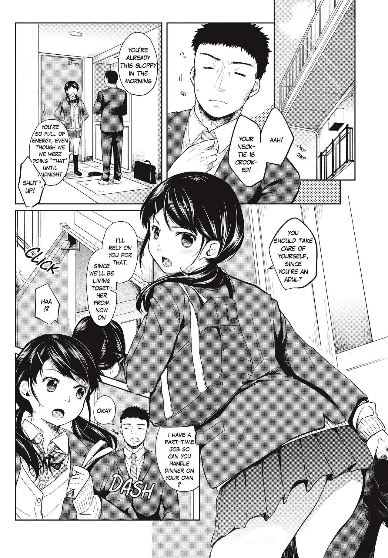 1 Room Apartment + Highschool Girl Suddenly Living Together? Close Contact!? First Sex!!? Ch 2 porn comic picture 2