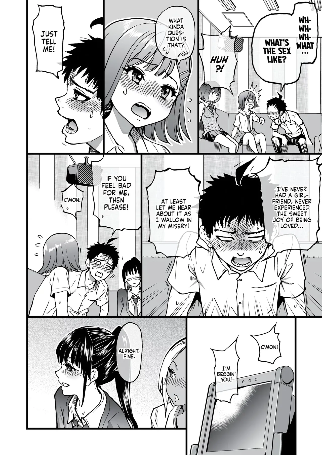 100-Kai Furareta Zetsubou-teki ni Motenai Ore o Awarenda Kareshi Ari Onna Tomodachi ga Nandemo Eroi Koto Yarasete Kureta!! porn comic picture 15