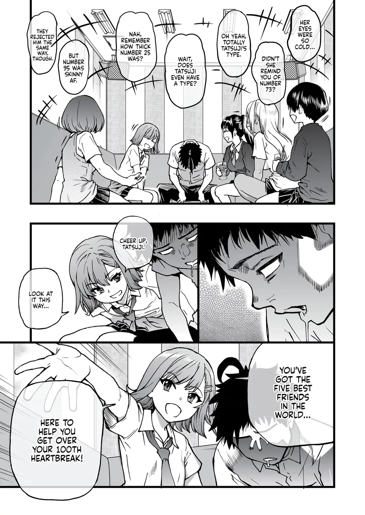 100-Kai Furareta Zetsubou-teki ni Motenai Ore o Awarenda Kareshi Ari Onna Tomodachi ga Nandemo Eroi Koto Yarasete Kureta!! porn comic picture 8