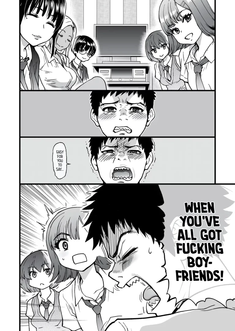 100-Kai Furareta Zetsubou-teki ni Motenai Ore o Awarenda Kareshi Ari Onna Tomodachi ga Nandemo Eroi Koto Yarasete Kureta!! porn comic picture 9