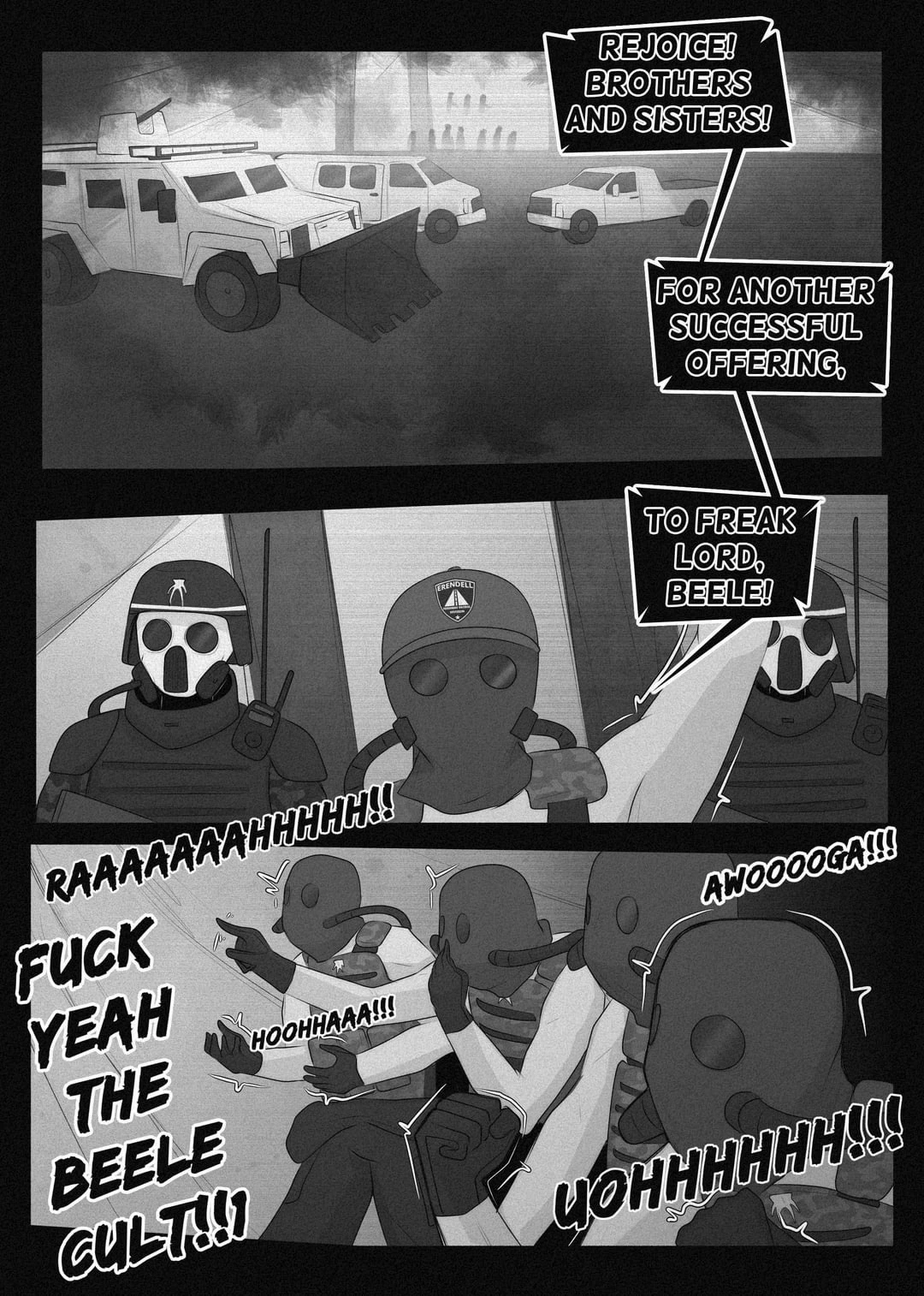 A corrupt cop used as a kinky offering to an eldritch horror porn comic picture 11