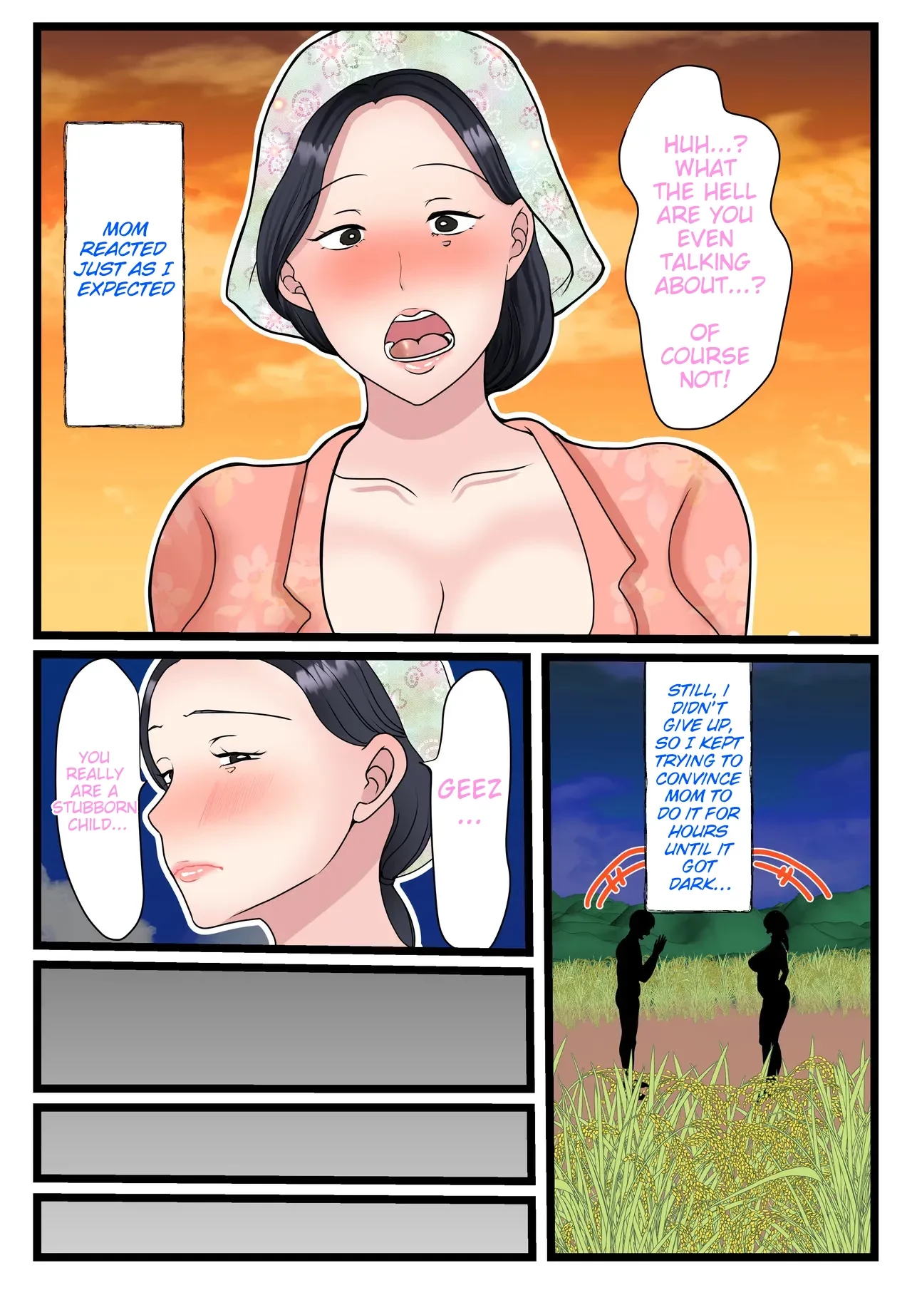 A country mother who makes her son horny. ~My mother's pussy is so erotic, I love it~| Musuko o Muramura Saseru Inaka no Okaa-san ~Haha no Furusato Manko wa Attakai~ porn comic picture 13