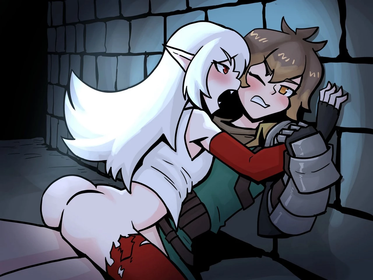 A fight between vampire and vampire hunter porn comic picture 2