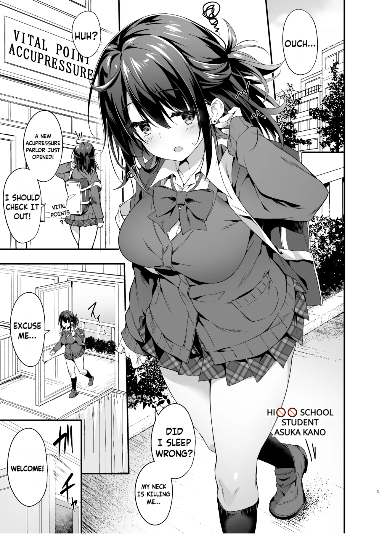 A highschool girl's erogenous zones get turned up to max by acupressure | Hikou Seitai de Seikando MAX Shijutsu Sarechau JK porn comic picture 4