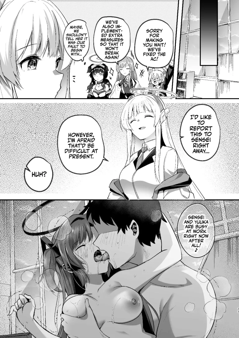 A Midsummer's Steamy Sex Session | Yuuka to Midsummer no Asedaku Office SEX porn comic picture 33
