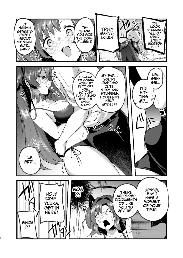 A Midsummer's Steamy Sex Session | Yuuka to Midsummer no Asedaku Office SEX porn comic picture 6