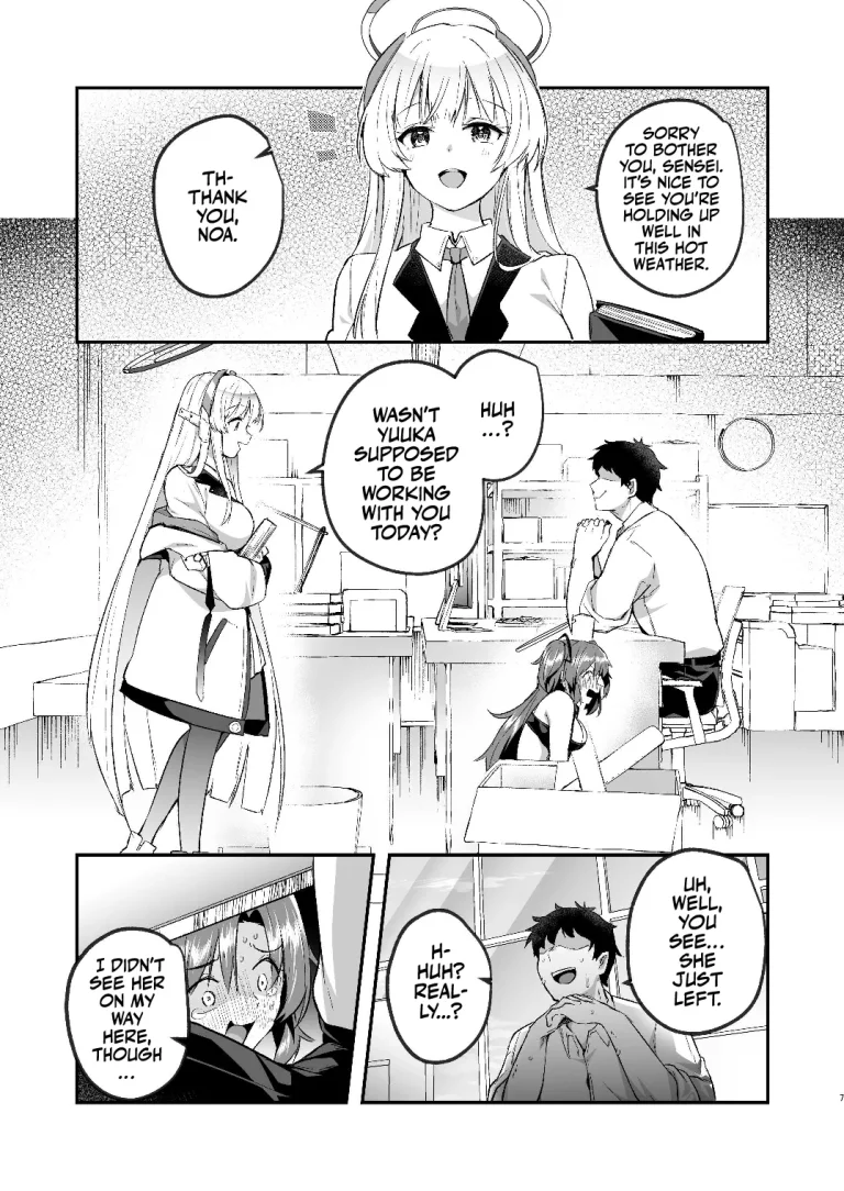 A Midsummer's Steamy Sex Session | Yuuka to Midsummer no Asedaku Office SEX porn comic picture 7