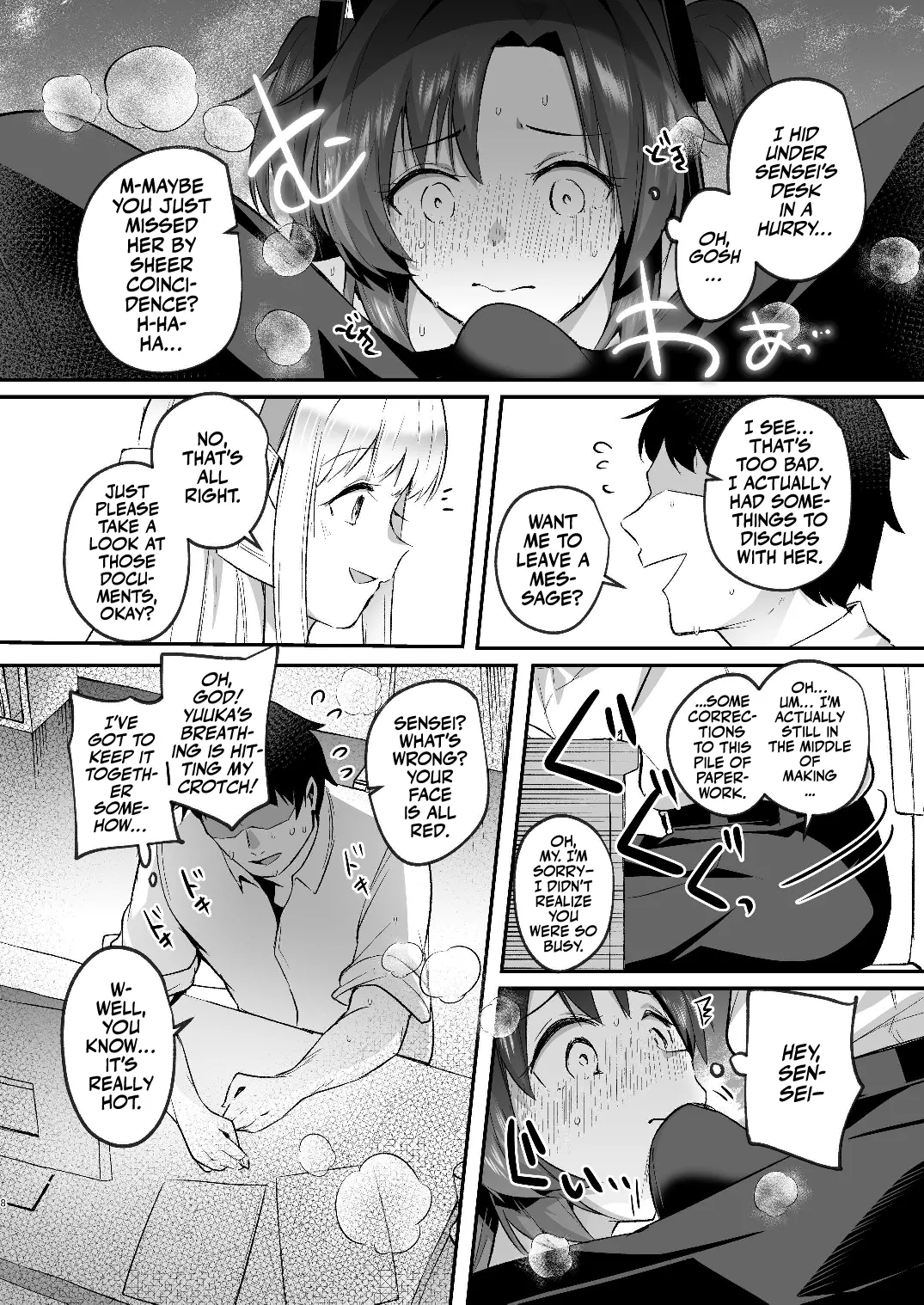 A Midsummer's Steamy Sex Session | Yuuka to Midsummer no Asedaku Office SEX porn comic picture 8