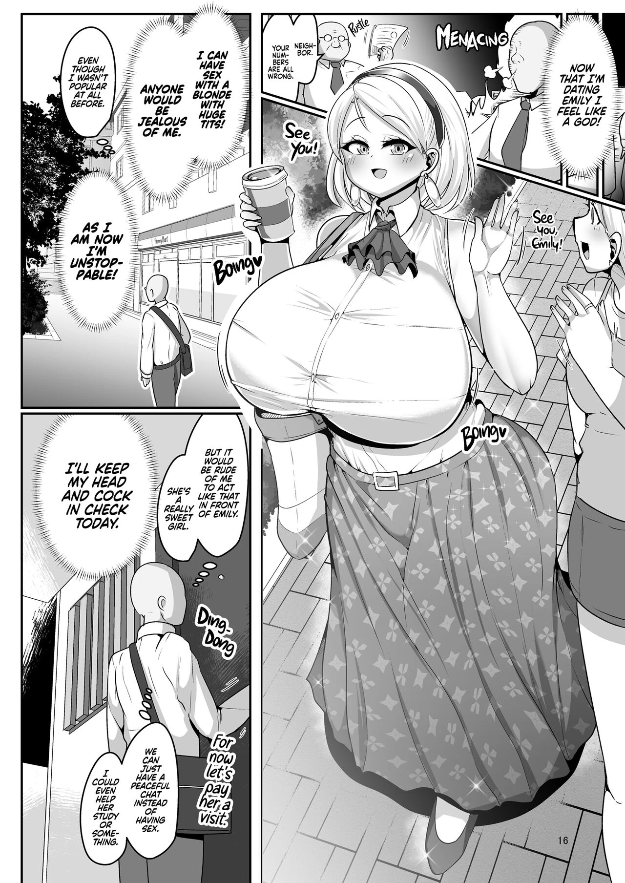 A Nymphomaniac Blonde Exchange Student with Gigantic Tits Moved in Next Door!! porn comic picture 18