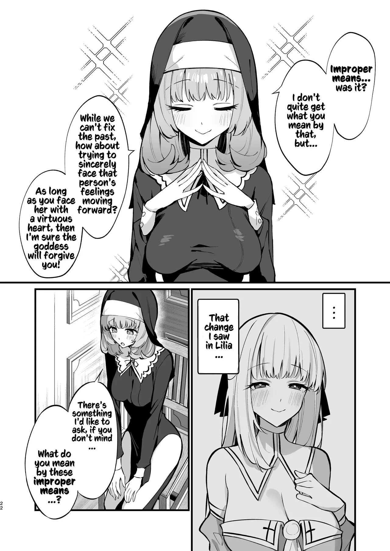 A Sister's Absolute Defeat Until an Innocent Nun Enters Heat and Indulges in Passionate Mating Sex | Sister Kanzen Haiboku. ~Muchi na Sister ga honnou de Hatsujo Koubi Surumade~ porn comic picture 21