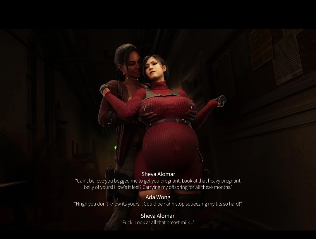 ada wong x sheva alomar aftermath pregnant belly porn comic picture 2