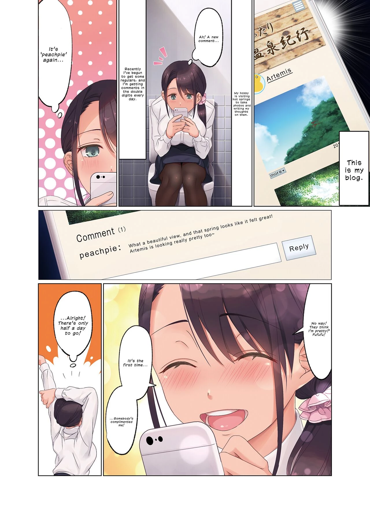 Addicted to Taking Social Media Selfies. Fucking an Office Lady Blogger | Jidori SNS ni Hamaru OL Hitou Blogger, Hamerareru porn comic picture 5