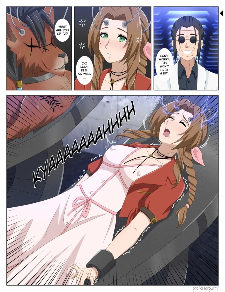 Aerith in Red porn comic picture 1