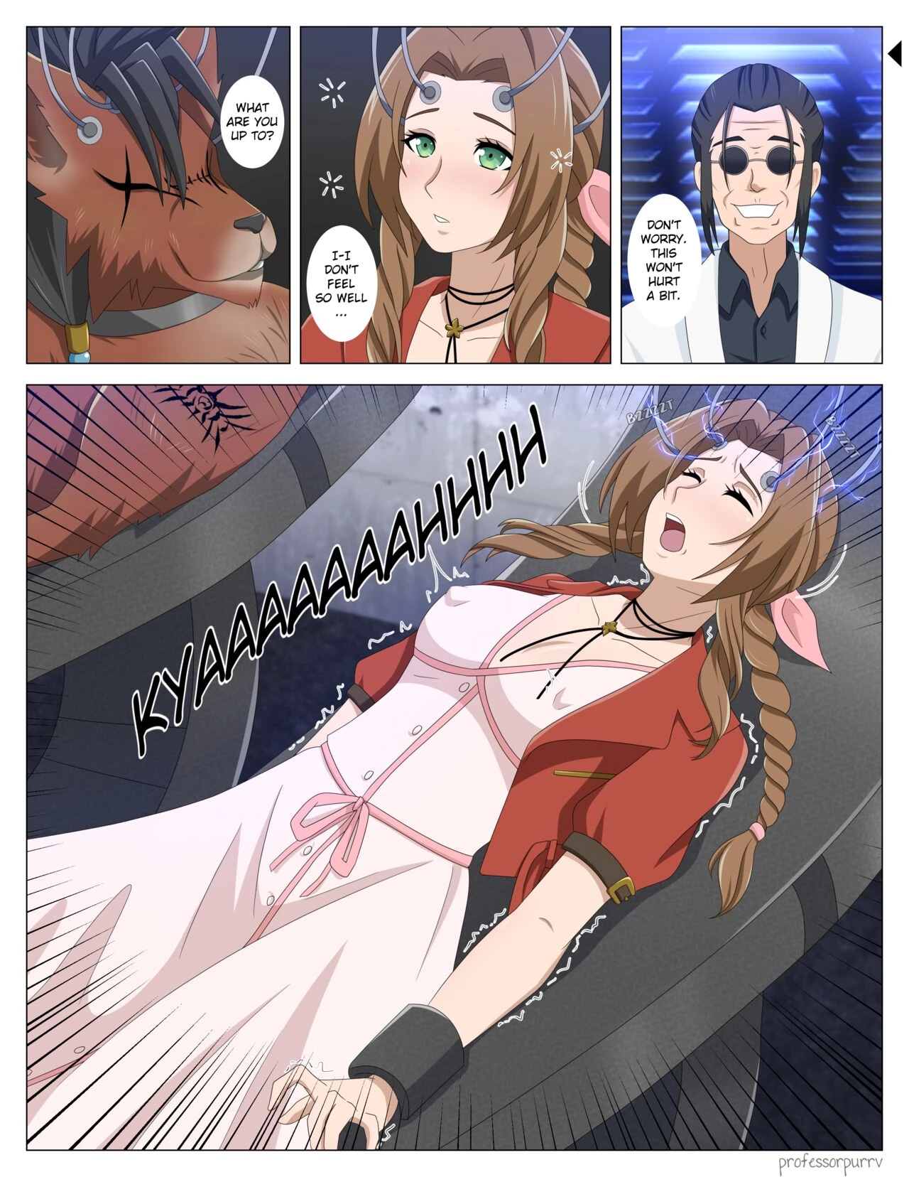 Aerith in Red porn comic picture 1