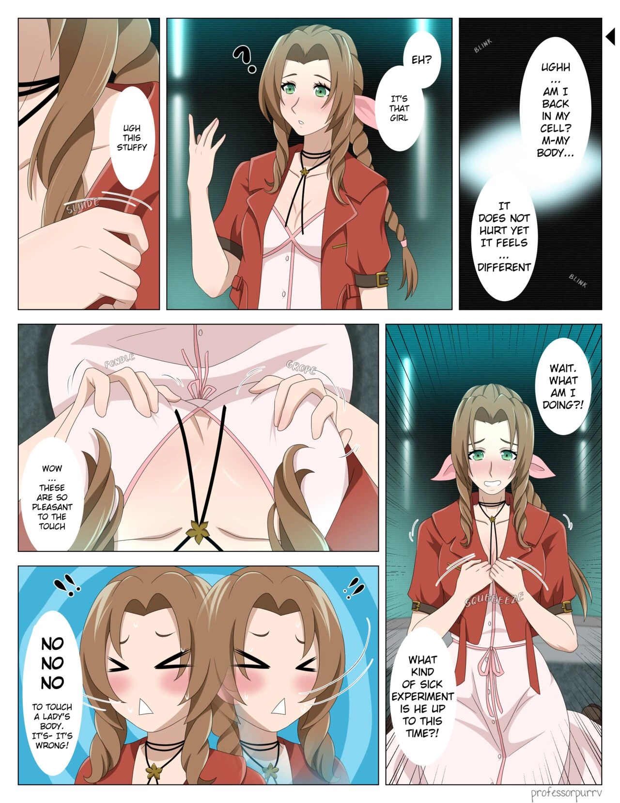 Aerith in Red porn comic picture 2