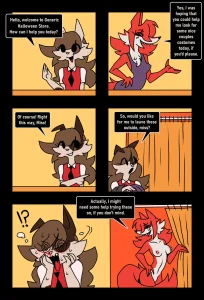 Akki the Halloween Store Worker! porn comic picture 1