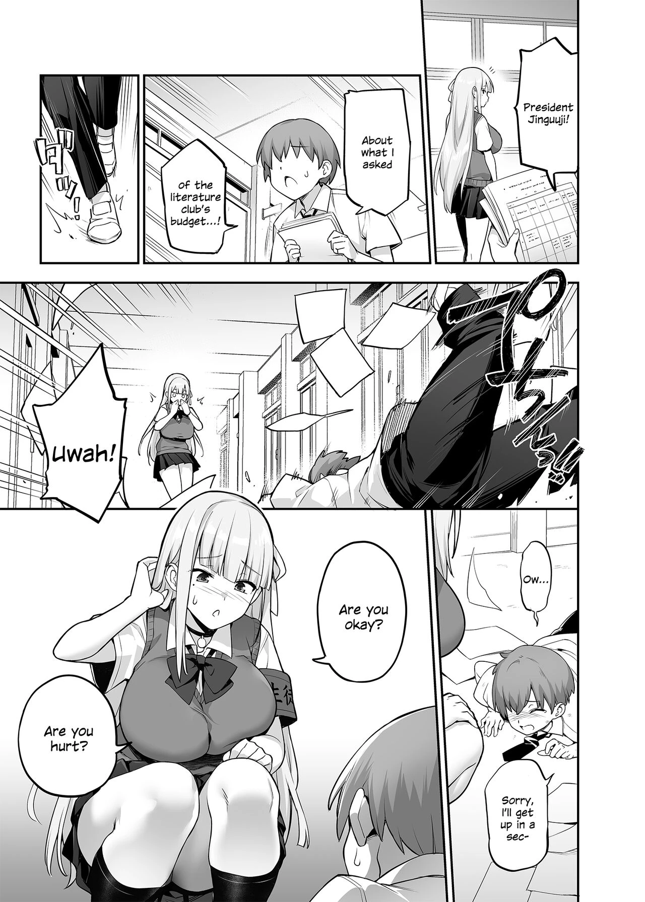 Akogare no Seitokaichou ga Kyonyuu Sugiru Ken porn comic picture 10