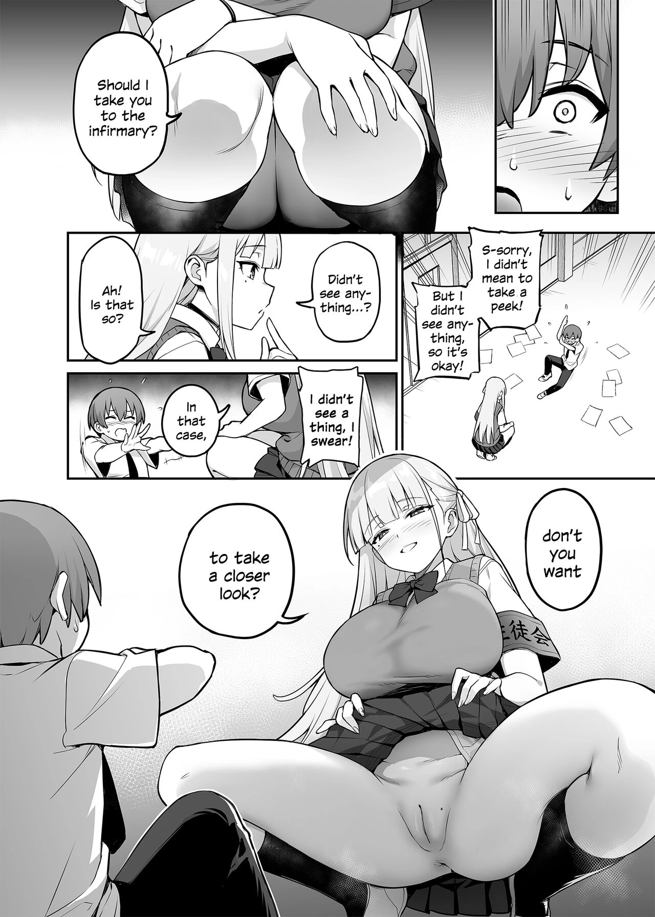 Akogare no Seitokaichou ga Kyonyuu Sugiru Ken porn comic picture 11