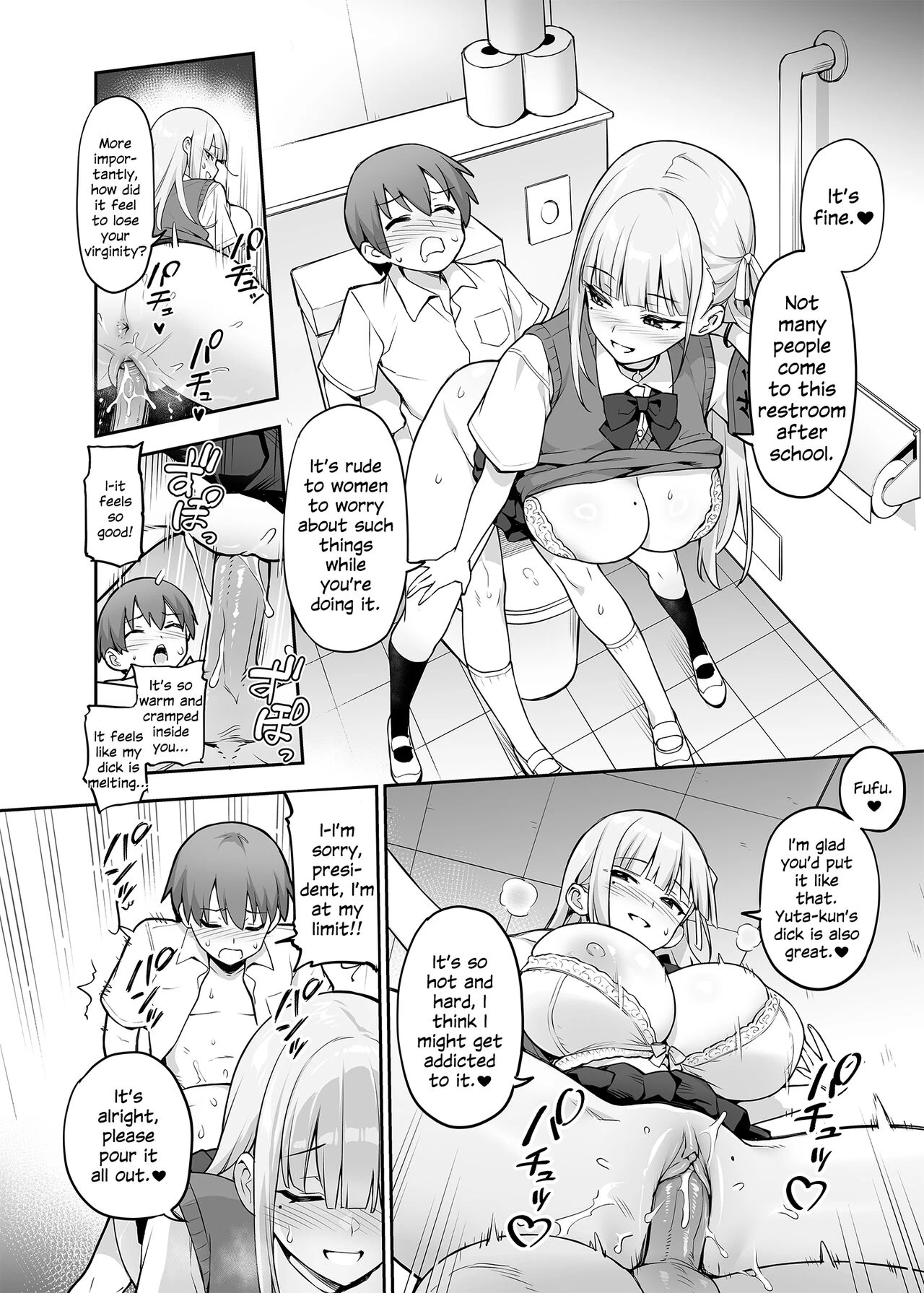 Akogare no Seitokaichou ga Kyonyuu Sugiru Ken porn comic picture 13