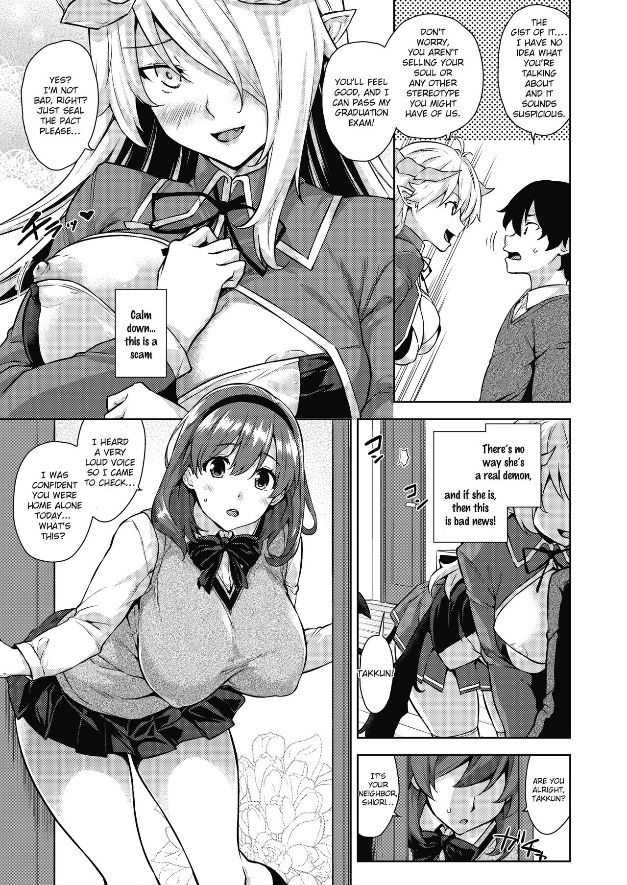 Akuma de JK -Makai Appli de Harem Shiken- porn comic picture 6