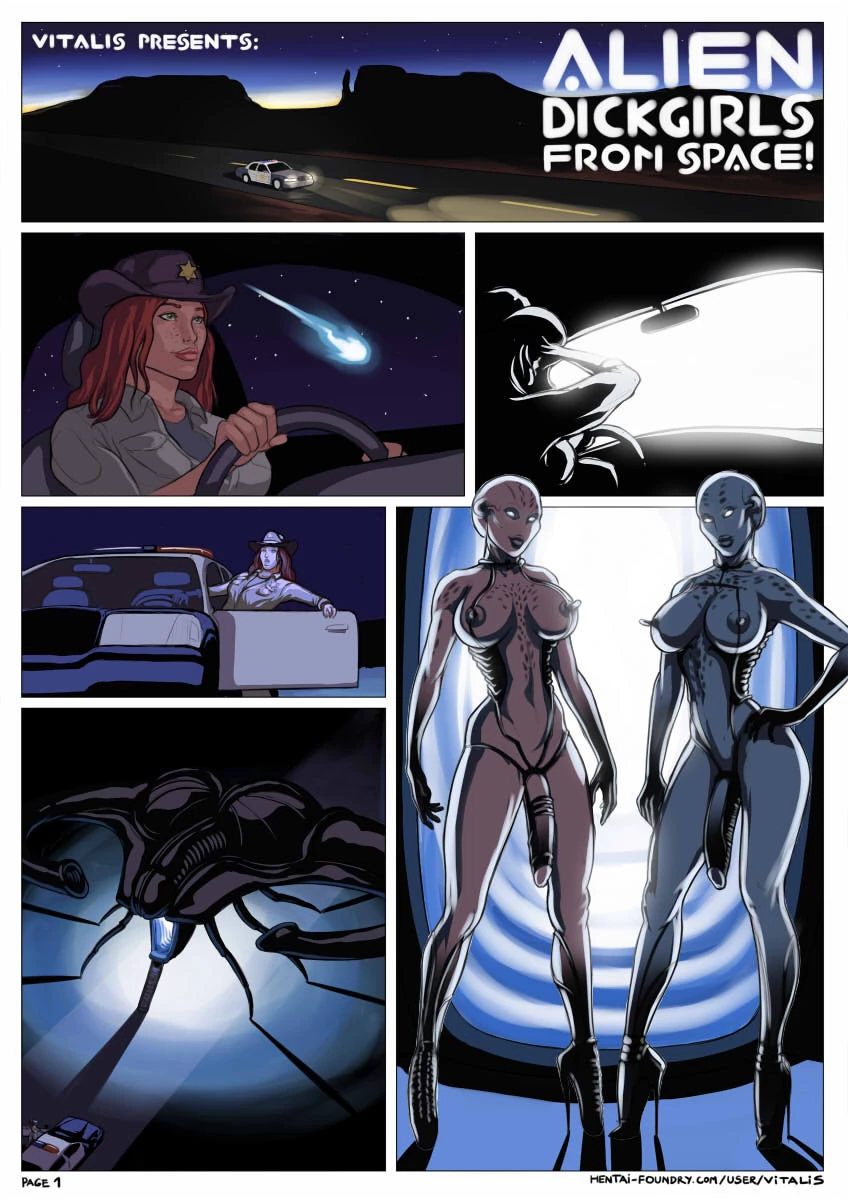 Alien Dickgirls From Space porn comic picture 1