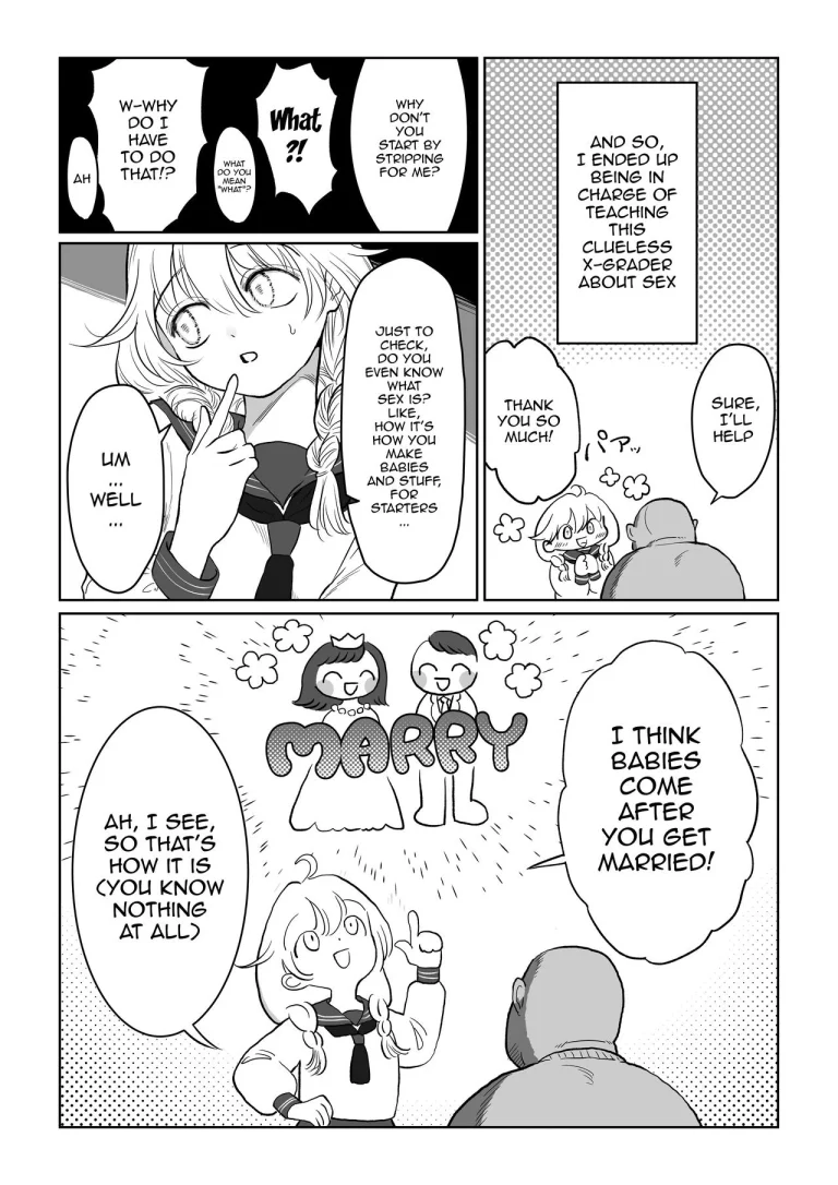 An Old Man Teaching An Ignorant Girl All About Sex - First Part | Oji-san ga Muchikko ni Ecchi na Koto o Oshieru Hanashi. Jou porn comic picture 14