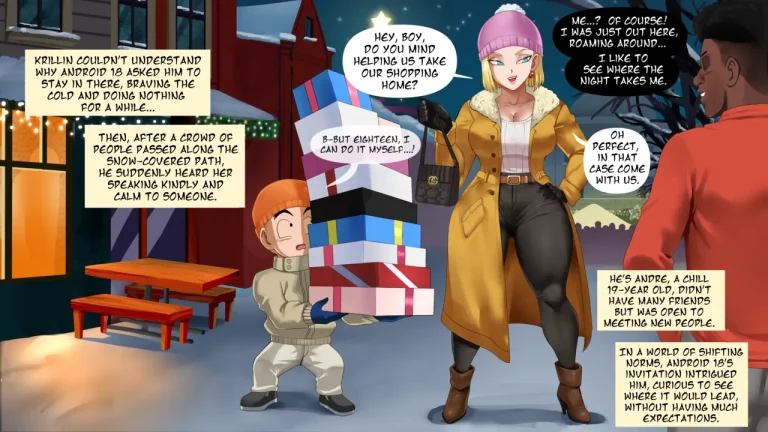 Android 18 Christmas porn comic picture 2