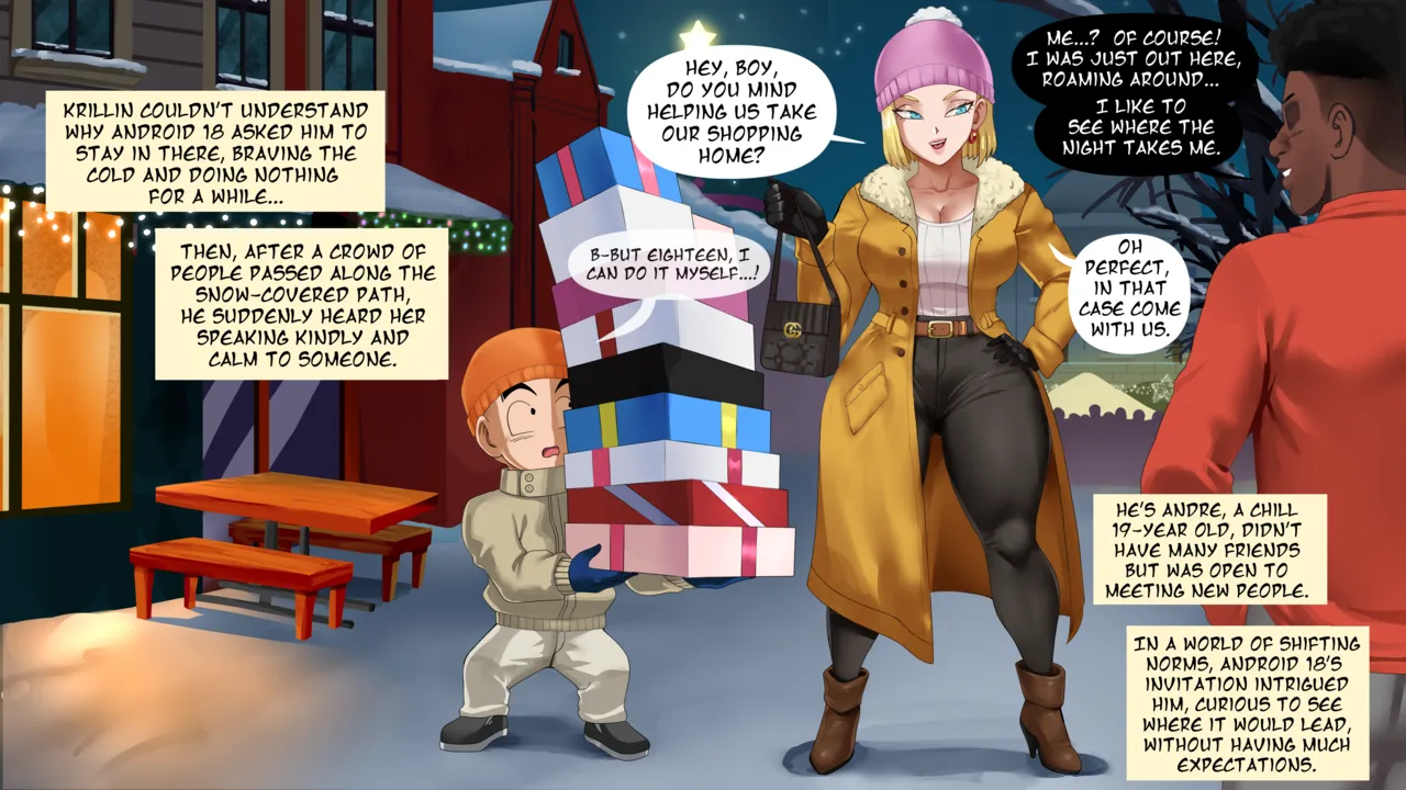 Android 18 Christmas porn comic picture 2