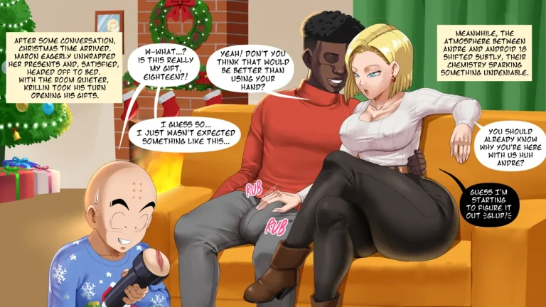 Android 18 Christmas porn comic picture 4