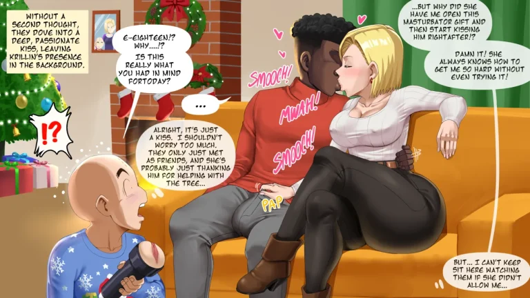 Android 18 Christmas porn comic picture 5