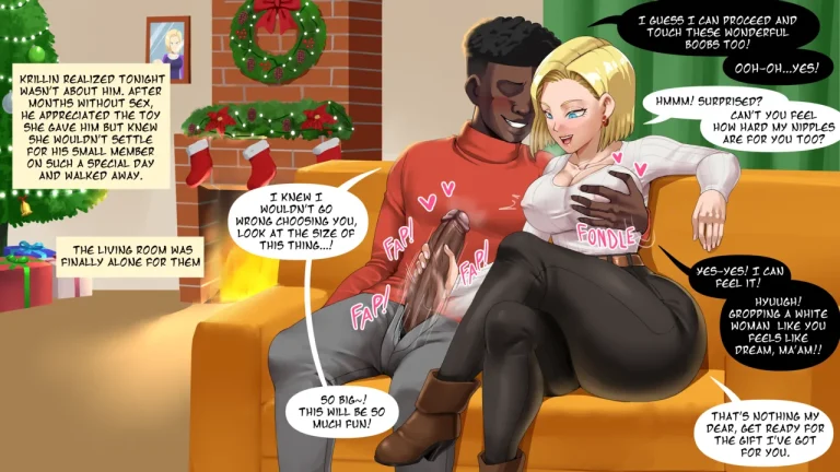 Android 18 Christmas porn comic picture 6