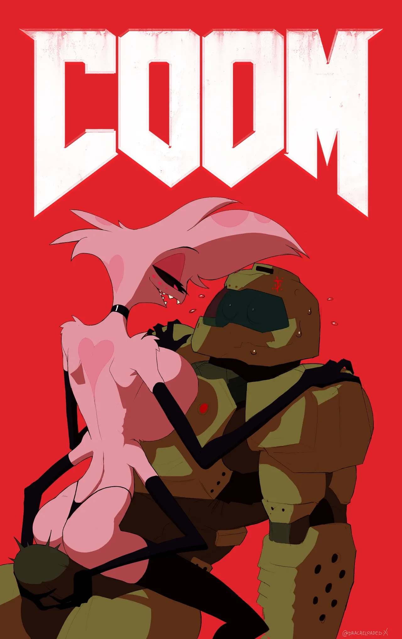 Angel Dust x Doom Guy porn comic picture 1