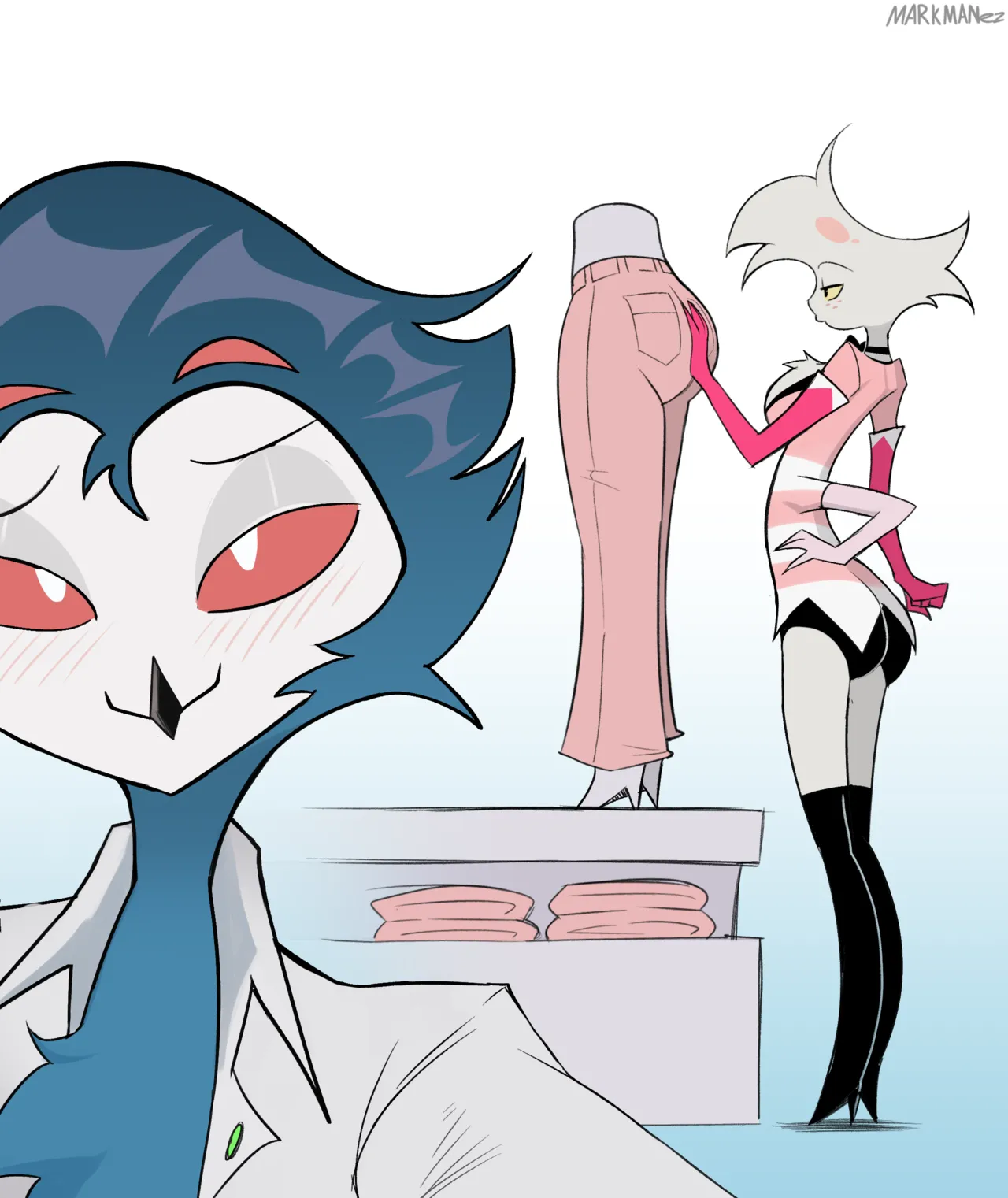 Angel Dust x Stola porn comic picture 24