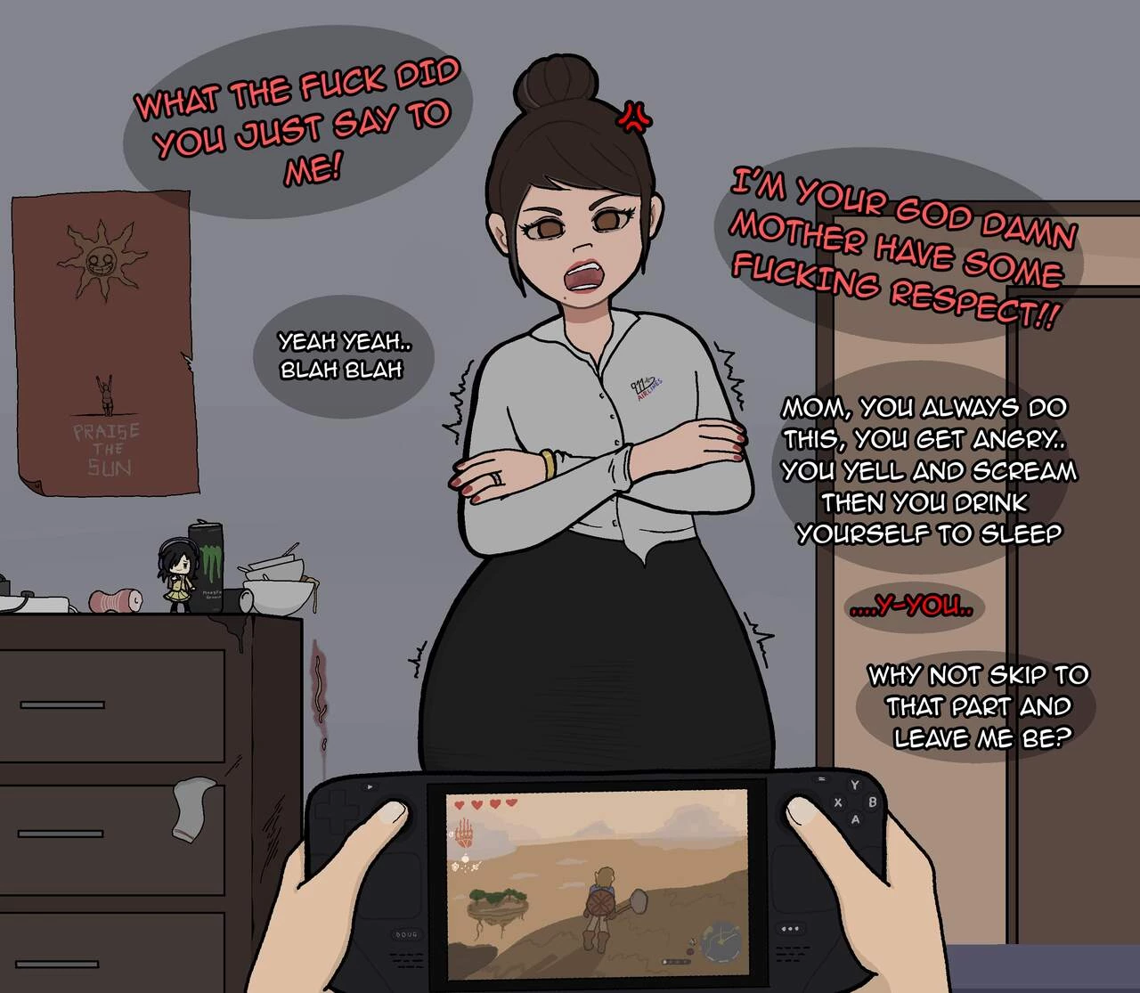 Angry Mom porn comic picture 3
