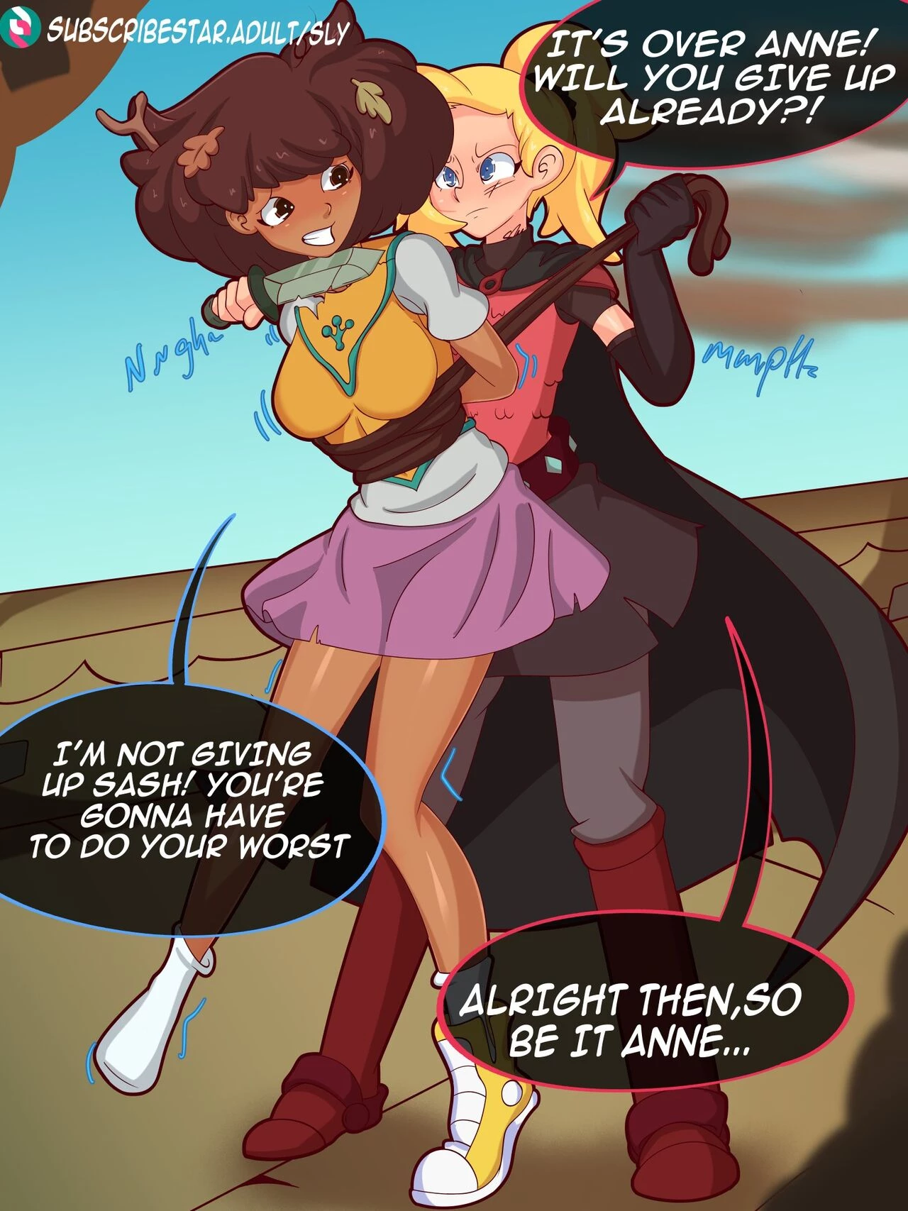 Anne captured by Sasha porn comic picture 1