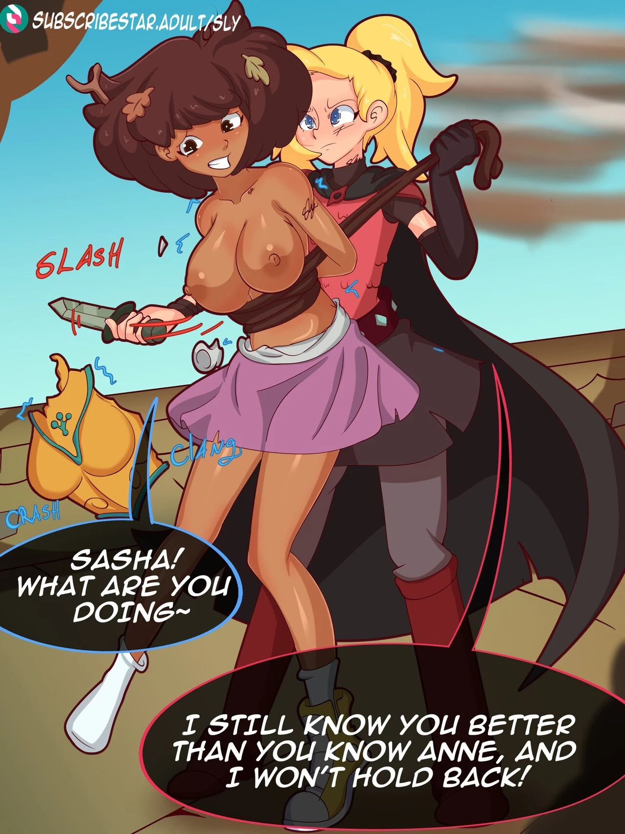 Anne captured by Sasha porn comic picture 2