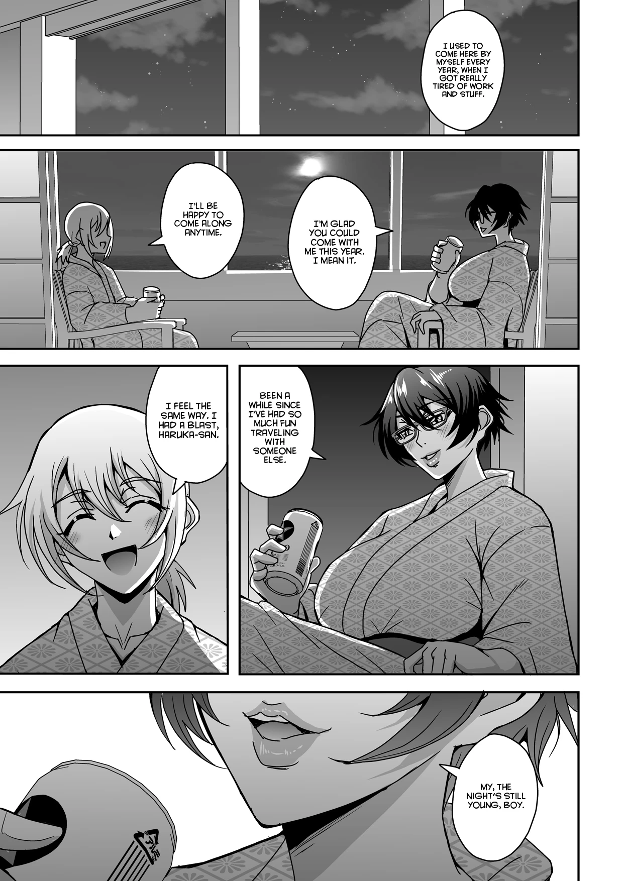 Arofour Dokushin BariCare Oba-san ga Yuujin no Musuko demo Aru Toshishita Danshi to no Kankei ni Hamaru Hanashi 2 Onsen Ryokou Hen porn comic picture 38