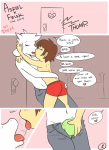 Asriel x Frisk porn comic picture 1